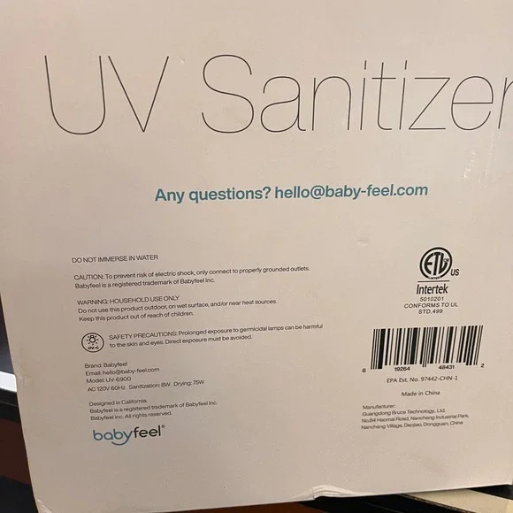 Babyfeel UV-C Sterilizer & Dryer Large Capacity Sanitizer for Bottles & More NIB - Picture 12 of 13